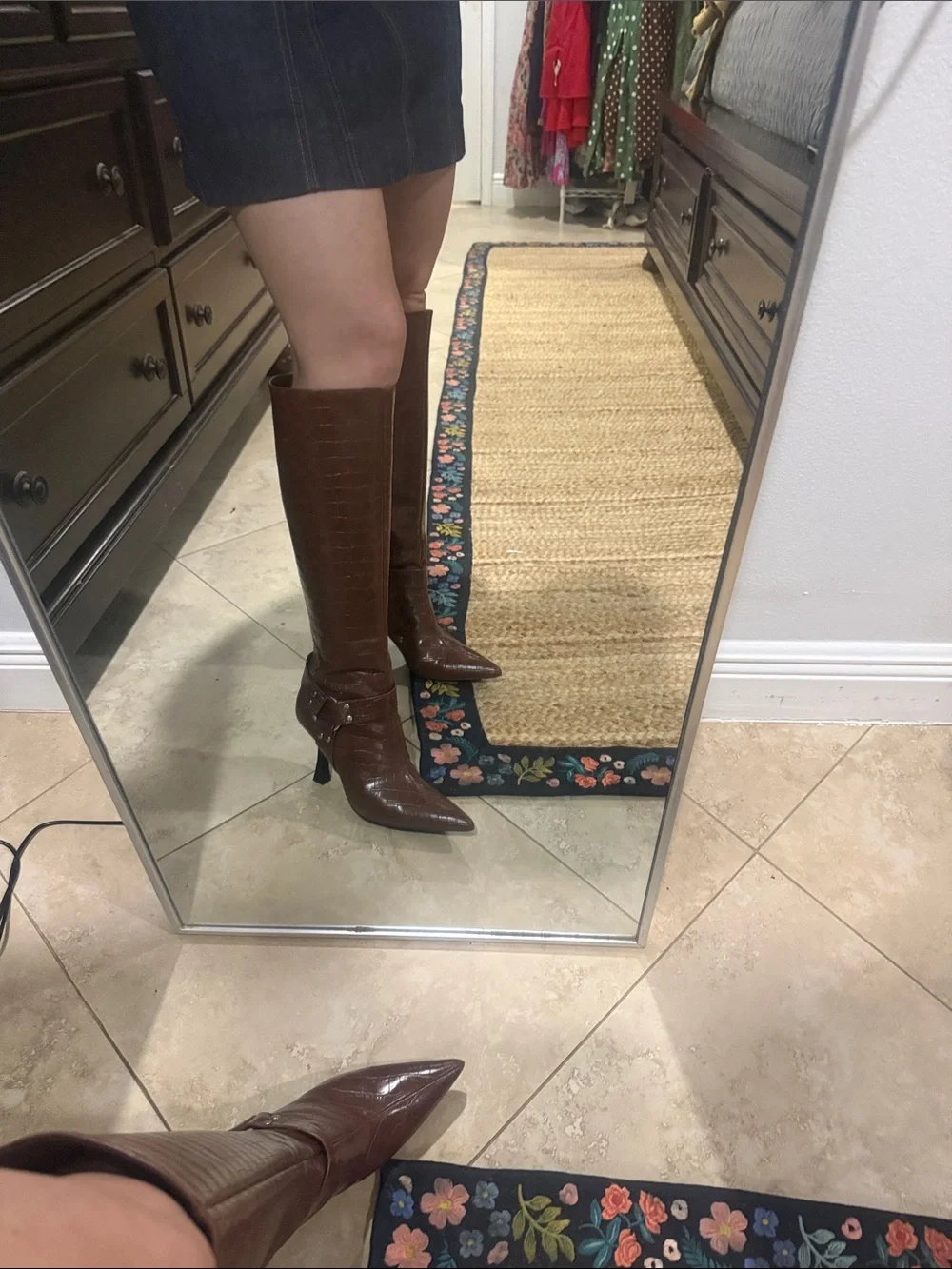 Forever 21 Brown Pointed Toe Over-The-Knee Boots